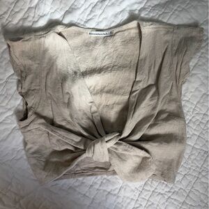Abercrombie & Fitch Linen Knot Top